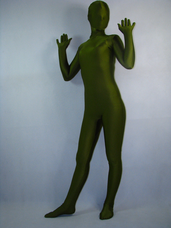 Army Green Unisex Lycra Zentai Suit - Click Image to Close
